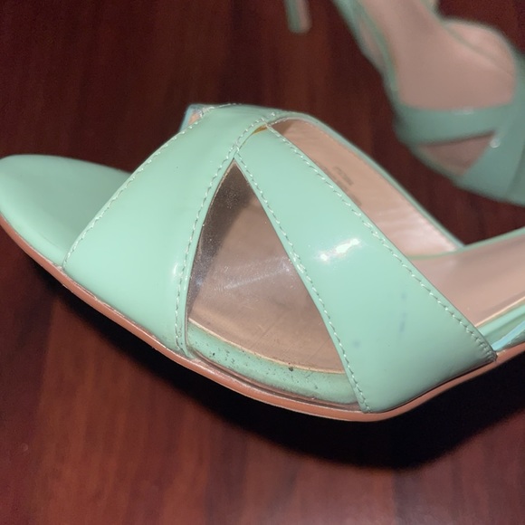 Mint Green open toe sandal with criss-cross design - Picture 12 of 12